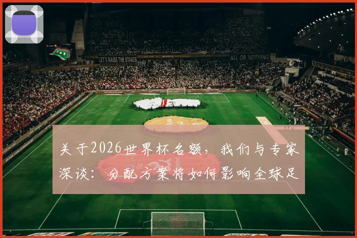 关于2026世界杯名额，我们与专家深谈：分配方案将如何影响全球足球竞争？